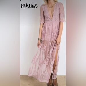 Women’s maxi dress size S. Mauve color